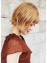 フラミューム たまプラーザ(flammeum)&nbsp;エアリーボブ×オレンジブラウン【フラミュームたまプラーザ】