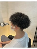 アージェガーデン(AGEE GARDEN) 癖毛×波巻きスパイラルパーマ アッシュブラック