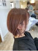 重すぎない、丸みボブ