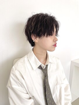 ハピネス 王寺店(Happiness) ハンサムショート 刈り上げ ブルーブラック ツイスパ