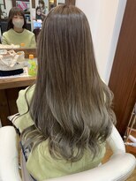 ジャストヘア ルッチェ(just hair Ruche) カット+白髪ぼかしハイライト+全体カラー+Aujuaトリートメント