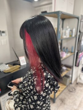 アジールヘア 所沢プロペ通り店(agir hair) イヤリングカラーレッド赤髪RED所沢小手指狭山入間