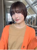 王道ショートボブ×小顔顔まわり×グレーベージュ/横浜ショート