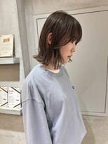 ヨーク(YOKE)&nbsp;YOKE 大人ボブ外ハネボブ結べるボブ前髪ありグレージュ