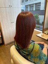 シュヴー 築地(CHEVEUX)&nbsp;レッドブラウン　透明感カラー　ワンレン
