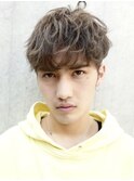 無造作スパイラルパーマメンズマッシュシャドウパーマ梅田30代