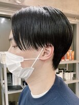センターパートニュアンスパーマワンカールパーマ韓国コンマヘア