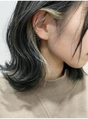 ホワイトベージュイヤリングカラー艶髪ネイビーブラック大人美人