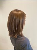 大人女子の外ハネくびれヘア 髪質改善Trと夏カラー