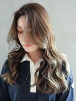 アルバム 銀座(ALBUM GINZA)&nbsp;グレーベージュウェーブパーマカーキベージュ_ba516882