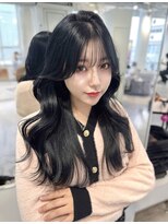 ユーフォリア 渋谷グランデ(Euphoria SHIBUYA GRANDE)&nbsp;ブルーブラック ネイビーブルー くびれヘア 韓国ヘア