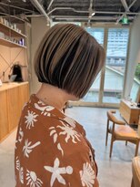 エルム 原宿 表参道(yelm)&nbsp;顎ラインミニボブ/アンブレラカラー/フェイスフレーミング