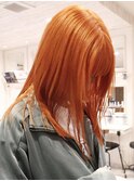 【macana指名】オレンジ ケアブリーチカラー暖色向ヶ丘遊園