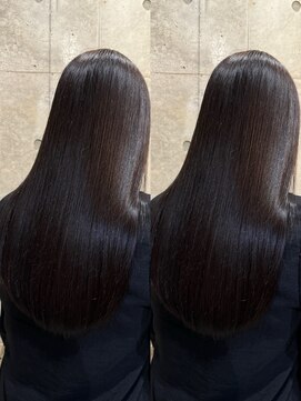 ラグゼ(Luxe) 酸性ストレート×地毛風カラー【表参道　青山　髪質改善】