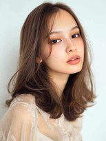 トクテ 高円寺(tokute)&nbsp;くびレイヤーエモージュ前髪モテベージュレイヤーミディ/高円寺