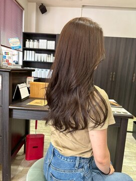 マイ ヘア デザイン 岡崎(MY hair design) 20代30代40代大人可愛い韓国風ウェーブロング×マロンブラウン