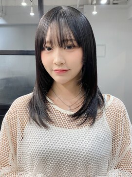 エトラ 渋谷店(etora) 韓国ヘア レイヤーカット 暗めカラー デザインカラー"