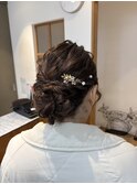 ふわふわシニヨンスタイル