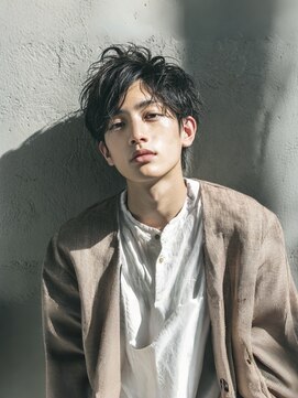 プラス ファースト ヘア(Plus 1st) ニュアンスマッシュ×チャコールグレー