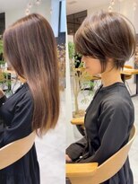 ビュー フクオカ(VIEW FUKUOKA)&nbsp;カットに自信あり！白髪ぼかしハイライトショートボブスタイル