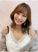 くびれヘア/韓国ヘア/似合わせカット/愛されミディアム