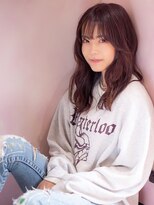 似合わせカット　ウェーブロング×ピンクブラウンAust 北千住