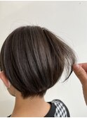 透明感♪髪質改善カラー内巻きショートボブ小顔艶感
