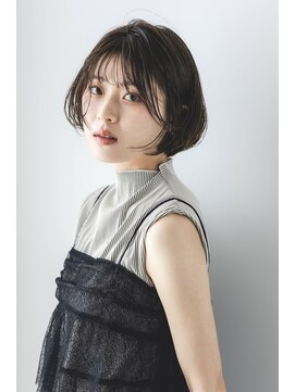 トリコ心斎橋(trico) ひし形ショートボブレイヤー★ダークアッシュ