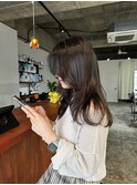 流れる顔周りレイヤーカット