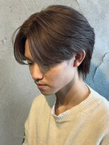 ニアウ 太田店(Niau)&nbsp;センターパートウルフメンズミディアムメンズパーマ群馬太田眉毛