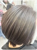 髪質改善　ハイライト　イルミナカラー　グレージュ@田代3/12