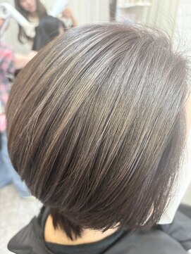 ロマンヤカタ ファース(ROMAN YAKATA fars) 髪質改善 ハイライト イルミナカラー グレージュ@田代3/12