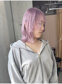 パープルカラー/ピンク/ブリーチ/ハイトーン/ダブルカラー/ボブ
