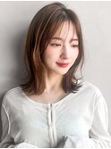 20代30代40代◎薄めバング似合わせカットセミディモテ髪前髪