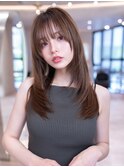 韓国レイヤー顔周りカット透明感カラー髪質改善艶髪シースルー