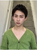 スパイキーショート/ツイストスパイラル波巻きメンズウルフ