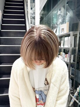 シェリ ヘアデザイン(CHERIE hair design) ボブ×ローライトミックスベージュ◎