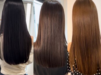 エムアンドスマート 大阪店(M&SMART)の写真/表面だけのコーティングは卒業。特許成分【アクアミネラル】が髪の芯まで浸透し、潤い溢れる美髪へ