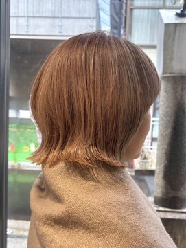 マトカ 表参道(matka) くびれミニボブ白髪ハイトーンキャメルベージュ40代