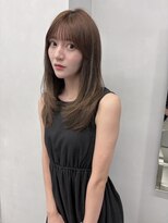 プリアバイポプルス 渋谷(pria by popls)&nbsp;ミディアムレイヤーハッシュカット顔周りレイヤーカット韓国ヘア