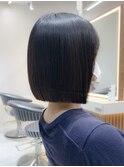 髪質改善ボブ縮毛矯正ミディアムレイヤー似合わせカット門前仲町