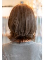 クレオメ 田町店(Cleome) デジタルパーマ前髪サイドバングロング薄めバングフェミニン美髪