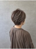 50代60代 白髪ぼかし丸みショート