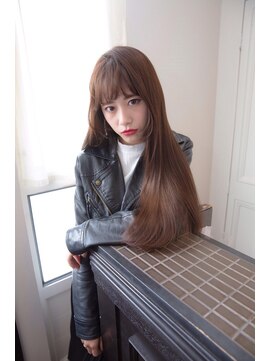 アグリーワンコスメティックスルーム(AGREE One Cosmetics Room) 大人カッコいい艶髪ロング/艶カラー/ミルクティーピンク