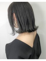 ネイヴィル オモテサンドウ(navile omotesando)&nbsp;☆黒髪風ダークグレージュ外ハネボブ☆20代30代40代