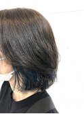 ボブ/インナーブルー/20代30代/姪浜