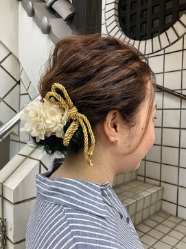 櫛の屋浜口店 ゆるっとふわっと和装アレンジ《ラムネhairヒサマツマユミ》