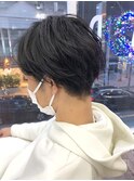 かき上げヘア ニュアンスマッシュ サイドパート 韓国マッシュ
