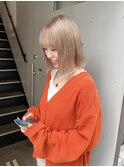 white blonde × bob