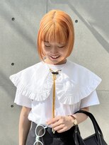 チカシツ(Chikashitsu) pale orange bob